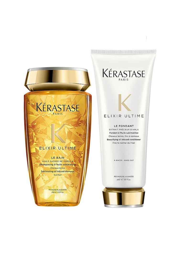Kit Shampoo e Condicionador Kérastase Elixir Ultime Pequeno Beleza de Mulher