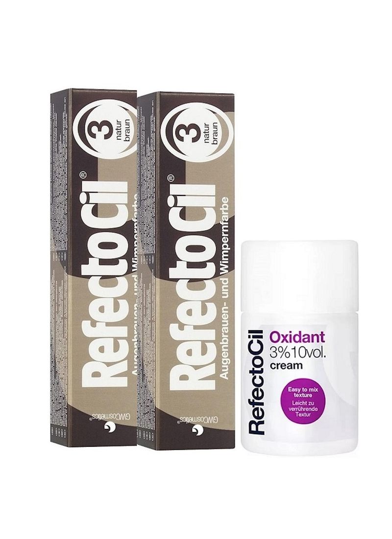 Kit-Refectocil-2-Tinta---1-Oxidante-Creme-Nº3-Castanho-Natural