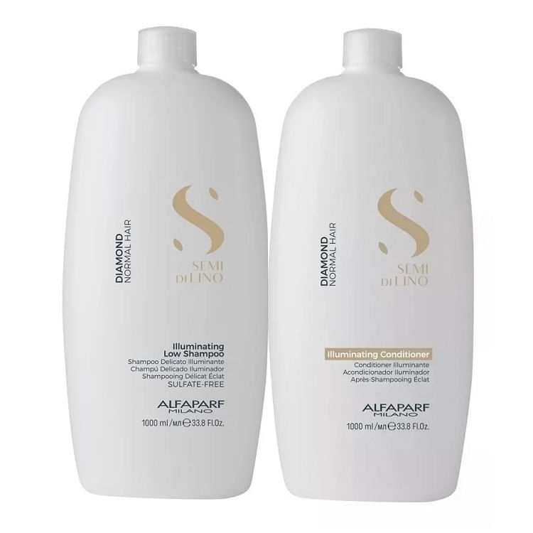 Kit Shampoo e Condicionador Alfaparf Semi Di Lino Diamond Illuminating Grande