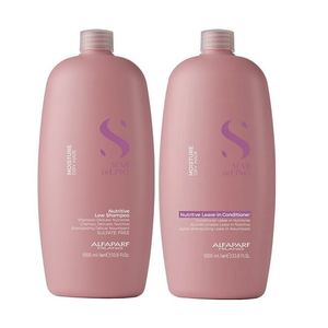 Kit Shampoo e Condicionador Leave-In Alfaparf Semi Di Lino Moisture Grande