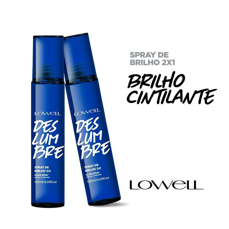 Spray de Brilho Lowell Deslumbre 2x1 120 ml
