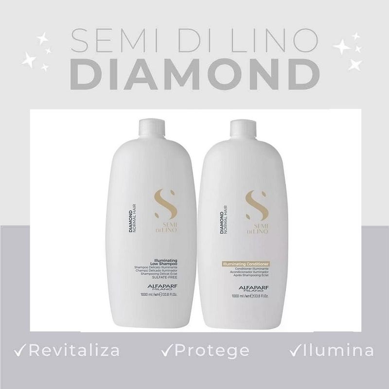 Kit Shampoo e Condicionador Alfaparf Semi Di Lino Diamond Illuminating Grande