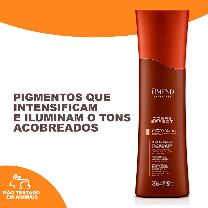 Shampoo-Realce-da-Cor-Amend-Cobre-Effect-Expertise-250ml-principios-ativo