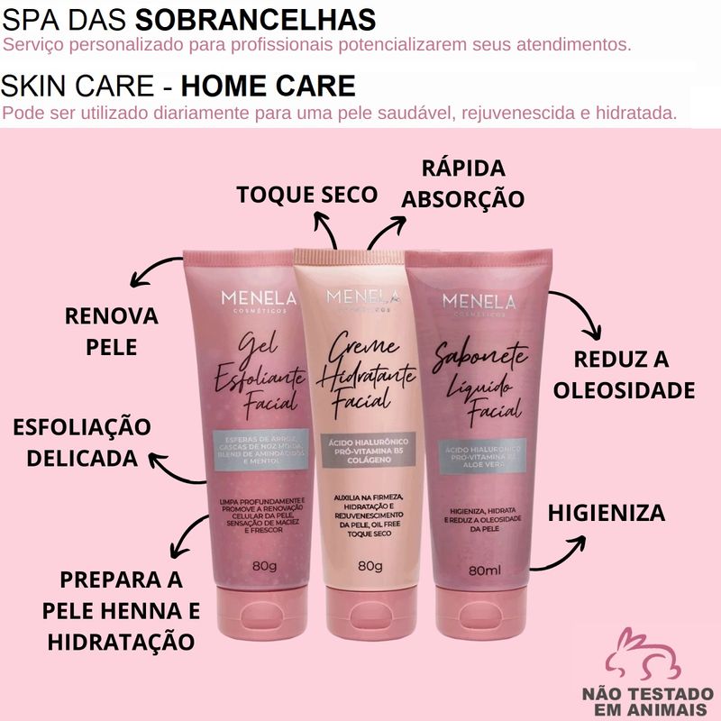 Kit Completo Linha SPA Menela Skin Care 03x80g Beleza de Mulher